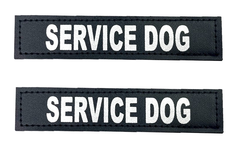 Albcorp Reflective Service Dog Patches with Hook Backing for Service Animal Vests /Harnesses Small (4.6 X 1) Inch - Image 1